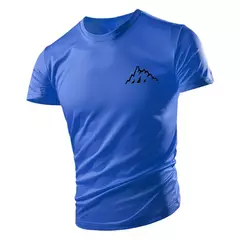 Imagem do Camiseta casual com gola redonda masculina, manga curta solta, confortável, top de secagem rápida, estilo esportivo ao ar livre, moda quatro estações