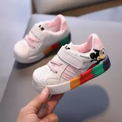 Sapato de caminhada macio infantil, Anti Slip, Sapatilhas Respiráveis, Sapato de Borda Única, Meninos e Meninas, Bebê, Primavera e Outono - Wolf Magazine