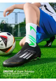 Sapatilhas de futebol antiderrapantes unissex, bota de futebol profissional, sapatilha leve confortável, ao ar livre, campo, profissional, original, TF, FG, homens, campo, original