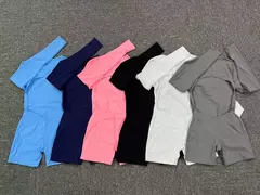 Macacão feminino de manga comprida sem acolchoamento, macacão de ginástica fitness, roupas esportivas femininas, roupas esportivas, roupas azuis, novo, 2024 na internet
