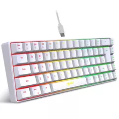 USB Wired Gaming Keyboard, 20 RGB Backlight, 68 Chaves, Portátil, Windows Laptops, Computador