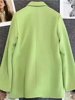 Casaco feminino elegante de terno esportivo, blazer casual, moda coreana, jaqueta de luxo, monocromática roupas femininas, primavera, outono - Wolf Magazine