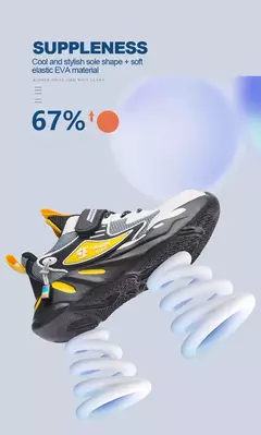 Imagem do Sapatos de malha antiderrapante respirável infantil, tênis de corrida casual, sapatos de caminhada para crianças, meninos, meninas