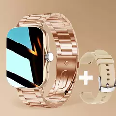 Relógio inteligente quadrado para homens e mulheres, rastreador de fitness, relógio inteligente esportivo, toque de discagem, música, Smartclock para Android, iOS - comprar online
