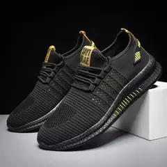 Tamanho grande 47 tênis sapatos masculinos leve respirável correndo andando calçados masculinos rendas tênis adultos zapatillas de deporte - loja online