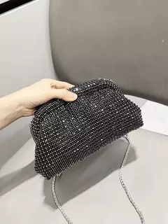 Strass Clutch Purse para mulheres, Handle Bag, Shoulder Bag, Evening Bag, Banquet Bag, Designer de luxo - loja online