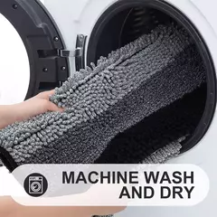 Tapetes De Banheiro Olanly Chenille, Tapete de Banho Antiderrapante, Shaggy Macio, Super Absorvente, Grosso, Lavável à Máquina