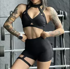 Shorts militares de cintura alta para mulheres, conjunto de ioga bandagem, treino ginásio de fitness sportswear, roupas esportivas, 1 2pcs, 2024