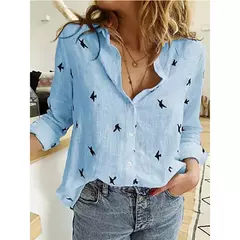 Elegantes camisas de linho de algodão mulheres casuais sólido botão blusas de lapela camisas primavera verão manga longa solta tops túnica blusas na internet