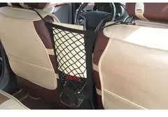 Rede de proteção para isolamento de carro, assento traseiro para cães de estimação, rede elástica de separação de armazenamento de camada dupla, trilho de segurança para animais de estimação - loja online