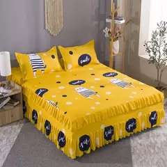 Lençóis planos respiráveis confortáveis, cama de luxo, colcha lavável, colchão king e queen size, saias de cama, moda - Wolf Magazine