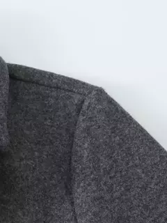 Willshela-Trincheira longa de ponto aberto feminino, decote em v vintage, mangas completas, roupas femininas chiques, moda sólida - Wolf Magazine