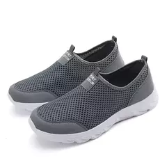 Tênis leves casuais masculinos, tênis de malha respirável, sapatos leves sem laço - comprar online