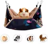 Rede quente de pelúcia dupla grossa para ratos, cama para hamster, ninho de casa, saco de dormir, camas penduradas, gaiola de cobaia