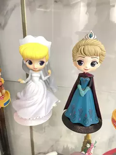 Genuine bandai qposket casamento vestido versão disney princesa anime figuras figura de ação coleção modelo brinquedo presente para crianças na internet