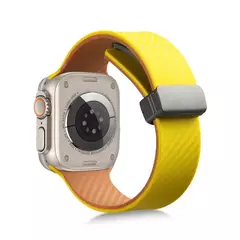 Pulseira de fibra de carbono para Apple Watch, Ultra 2 bandas, pulseira magnética de silicone, 49mm, 44mm, 45mm, 41mm, 40mm, iWatch Series 9, 8, 7, 6, SE, 5, 4 na internet