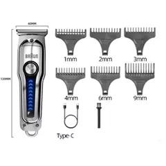 Fang elétrico cabeleireiro cabeça empurrador para homens, aparador de precisão do cabelo, aparador de barbear, original, Fang Braun, 9013 - loja online