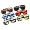 Dropshipping retro nova chegada moda tony stark tons óculos de sol vintage quadrado metal quadro feminino masculino gafas de sol