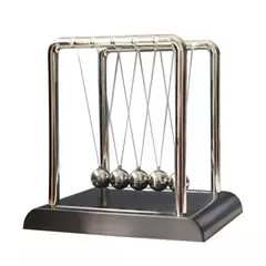 Newton's Cradle Metal Pêndulo, Educacional Física Brinquedo, Square Design, Energia Cinética, Escritório Stress Reliever, Ornamento Equilíbrio Bola