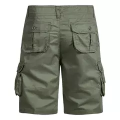 Shorts de praia largas para homens, macacão de bolso múltiplo, calça níquel confortável de algodão para o verão, esportes casuais ao ar livre - comprar online
