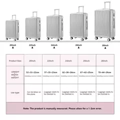 Mala de alumínio do curso do quadro, portador de bagagem, caixa do trole, cabine de transporte, 20 "24" 28";;VERDADEIRO;;"A09White suitcase,28 Inch