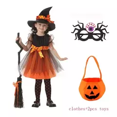 Traje de halloween para crianças fantasia de vampiro fantasia de halloween meninas vestido tutu longo roupa de carnaval infantil roupas de penas góticas