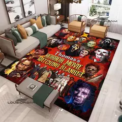 Imagem do Tapete impresso filme de terror 3D, tapete antiderrapante, sala de estar e quart