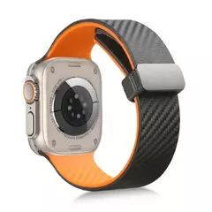 Pulseira de fibra de carbono para Apple Watch, Ultra 2 bandas, pulseira magnética de silicone, 49mm, 44mm, 45mm, 41mm, 40mm, iWatch Series 9, 8, 7, 6, SE, 5, 4 - comprar online