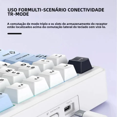 Imagem do Teclado mecânico para jogos AULA F75 MAX 75% com fio/Bluetooth/2.4G Teclado e-sports RGB hot-swap com tela TFT para PC/Mac ?