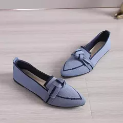Sapato feminino de salto baixo, sapatilha de balé, dedo apontado, descalço, casual, marca de luxo, mulher, novo em borboleta - Wolf Magazine