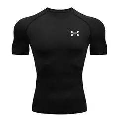 Imagem do Camisa respirável Rashguard de compressão masculina, ajuste seco, camiseta esportiva MMA Fitness Gym, camisa de corrida, alta qualidade