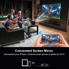 HONGTOP Android Inteligente Mini Projetor 300ANSI Lumen Projetor Portátil 4K com WIFI Bluetooth 1080P Home Movie Theater Beamer - Wolf Magazine
