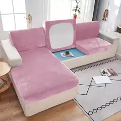 Sofá de pelúcia antiderrapante Slipcover, capa de sofá elástica para quarto, escritório, sala de estar, decoração de casa, sofá, protetor de móveis, 1pc - comprar online