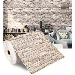 Auto-adesivo Antique Foam Brick Wallpaper, 3D Wall Sticker, impermeável, Sala,