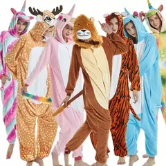 Imagem do Pijama infantil Unicórnio, Macacão Kigurumi, Flanela com capuz, Roupa da Casa, Macacão, Roxo, Rosa, Meninas, Criança, Crianças, 4 anos, 8 anos, 10 anos, 12 anos, 14 anos, 16 anos