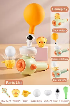 Montessori Whistle Ball para Crianças, Sopro Flutuante, Bolas de Tubulação, Brinquedo Sensorial para Bebê, Habilidades Motoras Finas, Brinquedos Educativos