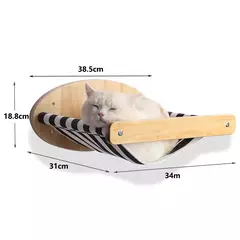 Montado na parede gato escalada prateleira passos móveis de parede escada com corda sisal arranhando pós árvore para gatos gatinho dormir - loja online