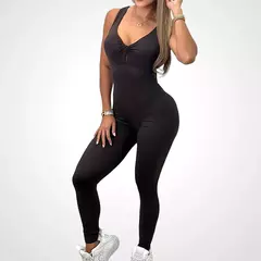 Macacão desportivo feminino, Conjuntos de treino, Roupa de fitness, Macacão desportivo, Push Up Sportwear, Roupa de Yoga, Branco, 2024 - comprar online