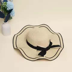 Chapéus De Verão Para As Mulheres Chapéu De Sol Praia Moda Feminina Flat Bowknot Panama Lady Casual Chapéus De Sol Para As Mulheres Chapéu De Palha na internet