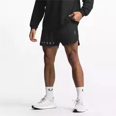 Shorts masculinos de corrida respirável de secagem rápida, calções de treino de basquetebol para ginástica, calças curtas para exercícios 2 em 1, novo verão, 2024 na internet