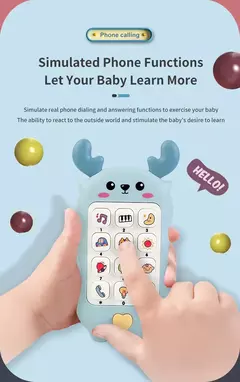 Imagem do Brinquedos do telefone móvel para crianças, puzzle da educação montessori, bebê pode mastigar música leve, educação infantil, presente