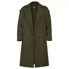Jaqueta vintage de gola virada para baixo masculina, casacos longos, roupas casuais misturadas, lavável, simples, quente, Inverno, 2024 na internet