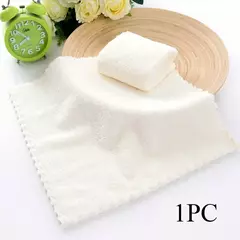 Toalha de rosto de veludo coral Absorvente de microfibra Toalha de mão quadrada de alta densidade Toalhetes de limpeza rápida Suprimentos de lenço limpo