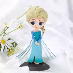 Miniso 14cm princesas q posket figuras elsa anna mulan tinker bell elsa aladdin kawaii boneca brinquedo decoração do bolo modelo menina gif - comprar online