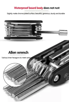 16 em 1 bicicleta portátil soquete chave multiuso bicicleta multi ferramenta chave de fenda montanha motocicleta ferramentas reparo