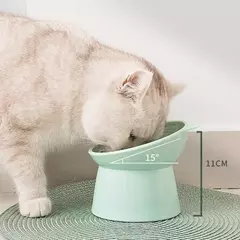Imagem do Pet Food Bowl Tilt Inferior Alta Pescoço Protetor Antichoque Cão e Gato Tigela De Água Antidumping Cão Alimentação Suprimentos