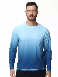 Camiseta de praia de manga comprida masculina, T-shirt Rash Guard, secagem rápida, desportiva, pesca, caminhadas, verão, UPF 50 Plus - Wolf Magazine