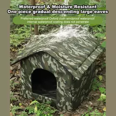 Imagem do Casa para gatos ao ar livre, casa para cães e gatos vadios, uso interno e externo, proteção contra vento e chuva, tecido oxford de alta qualidade, à prova d'água e