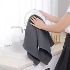 Homaxy-Cozinha Ultra Soft Cotton Dishcloth, Magic Cleaning Cloth, Toalha de limpeza absorvente, Espessamento Wipe, Wash Towel, 4 Pcs, 6Pcs
