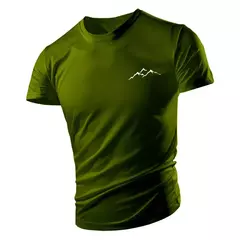 Camiseta casual com gola redonda masculina, manga curta solta, confortável, top de secagem rápida, estilo esportivo ao ar livre, moda quatro estações - Wolf Magazine